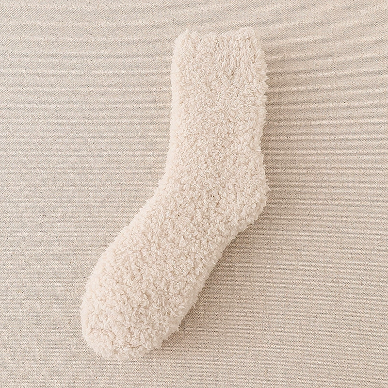 dtmuu/ Velvet Knee Socks – тёплые зимние флисовые носки, One Size 35-39, Розовый, Белый, Синий, Хаки, Светло-серый