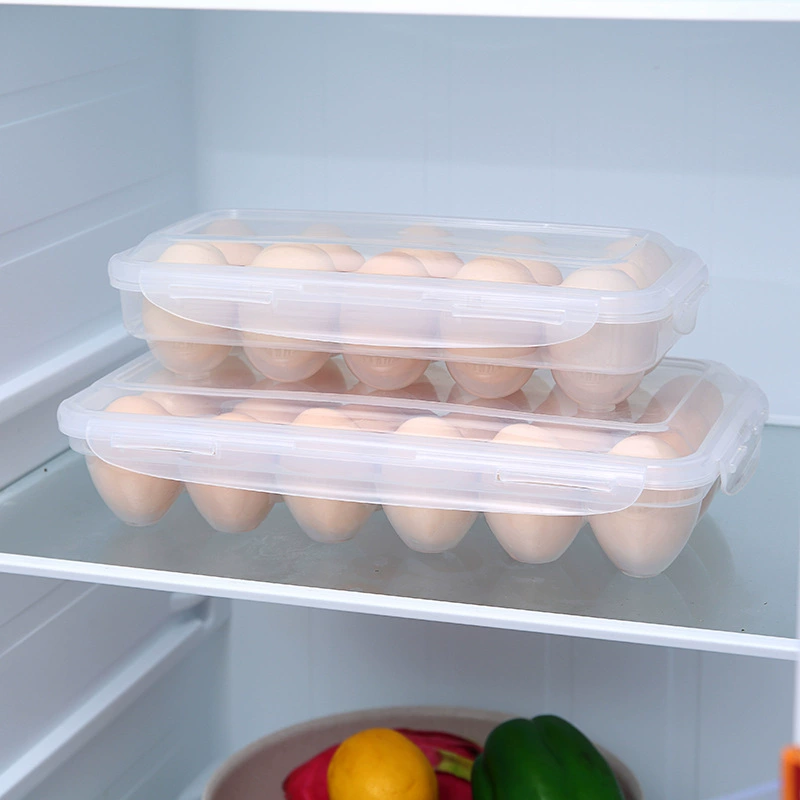 Egg storage box — transparent refrigerator egg box, multi‑layer, 10/18/34 cells, handheld 34‑cell option