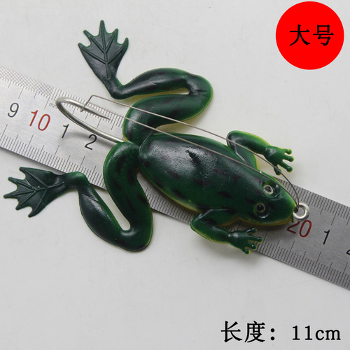 Lua hook soft frog black fish killer simulated frog type soft bait Lua bait bionic fake bait wild fishing 5cm 5g