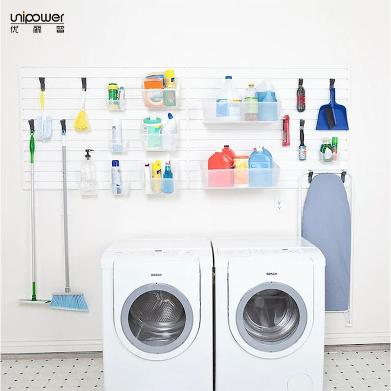 Fábrica al por mayor garaje herramienta tornillo de almacenamiento caja de plástico montado en la pared caja de almacenamiento de placa de ranura