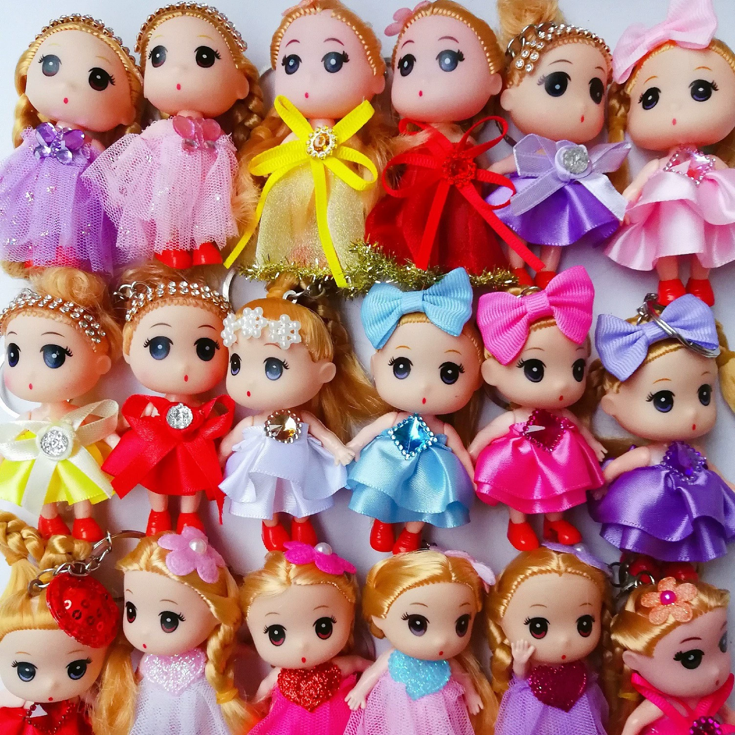 Игрушка, кукла, маленький брелок, 9 см, подарок на день рождения, оптом