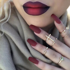 Nail Art Sticker Nail Polish Full Set Nail Art Fashion Nail Polish Glitter Nail Polish Removable Nail Sticker Full Nail Art Nail Polish European and American Matte Wine Red