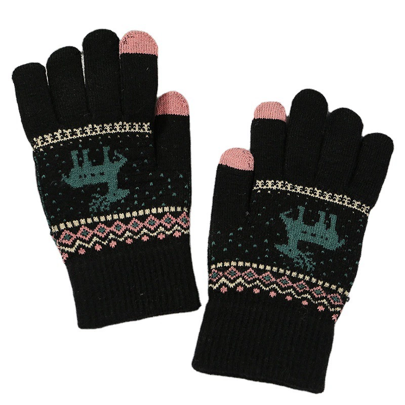 Keep warm travel knitted gloves, wholesale