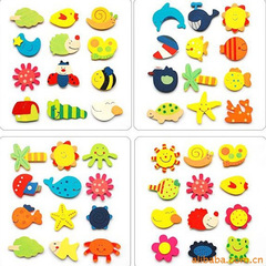 Manufacturer ins creative decoration cartoon wooden cute refrigerator magnet wholesale cartoon refrigerator magnet wooden