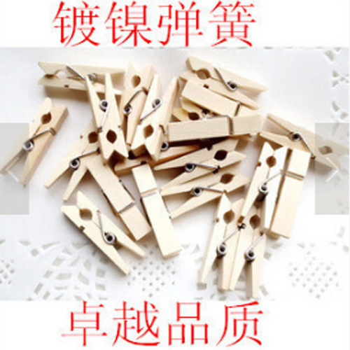 Wooden clip wooden cartoon clip diy clip small wooden clip photo clip original color clip 3.5x0.7 galvanized