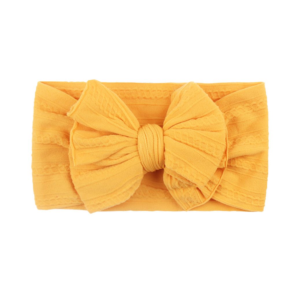 Banda de pelo suave bebé creativo europeo y americano banda de pelo suave accesorios para el cabello Jacquard de nylon suave