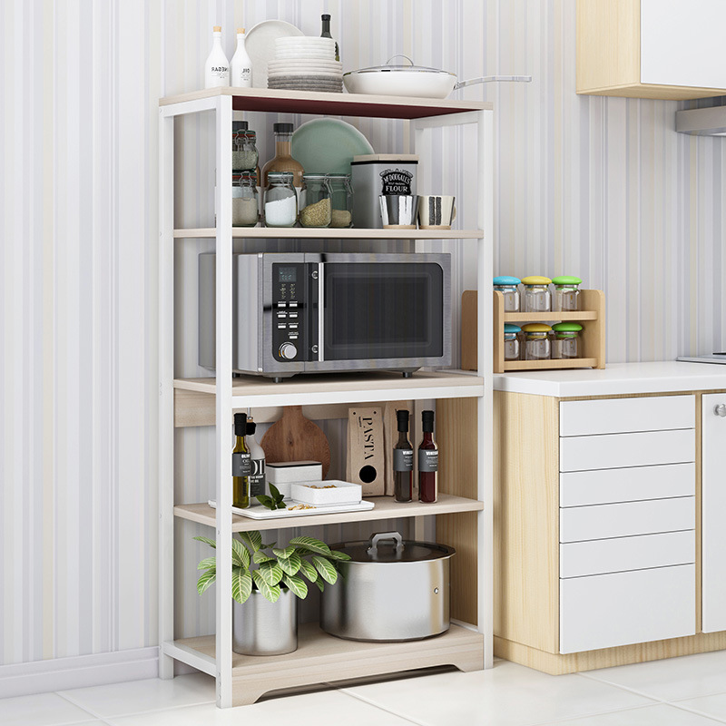 Kitchen Storage Rack Floor-type Multi-layer Microwave Oven Supplies Household Storage Rack for Pot and Bowl Seasoning