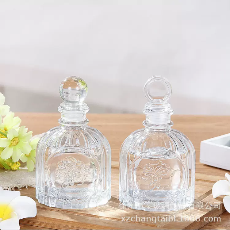 厂家批发香薰瓶浮雕款香水瓶法式复古香水瓶美女款家居香薰玻璃瓶