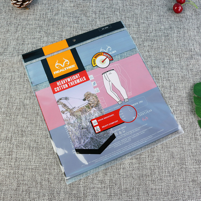 厂家定 制服装衣服包装袋自粘PET/PE自封夹链塑料不干胶封口袋