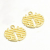 Factory direct selling golden circular double wedding material alloy hiking pendant DIY jewelry accessories