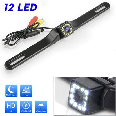 Car Rearview Camera License Plate Frame Vehicle camera - universal-12-led-light-bare-unit