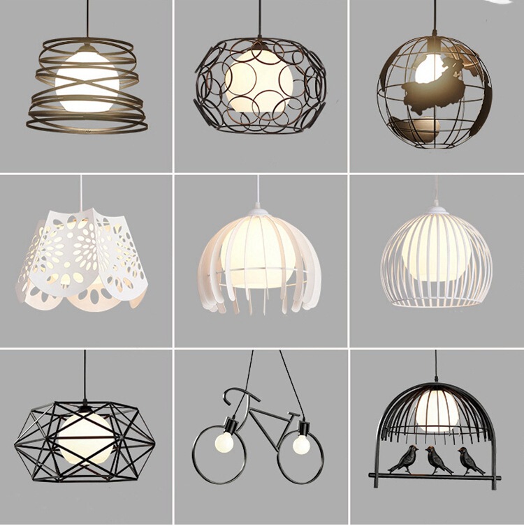 Restaurant Chandelier Three-Head Creative Stylish Single-Head Restaurant Lamp Industrial Style Modern Simple Aisle Bar Dining Chandelier