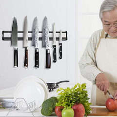 多功能鋁合金磁條掛壁式刀座磁性刀架強磁置物架廚房菜刀收納架