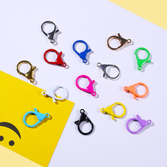 Korean version handmade DIY jewelry accessories alloy spray paint lobster claw keychain dog claw clothing bag toy hook