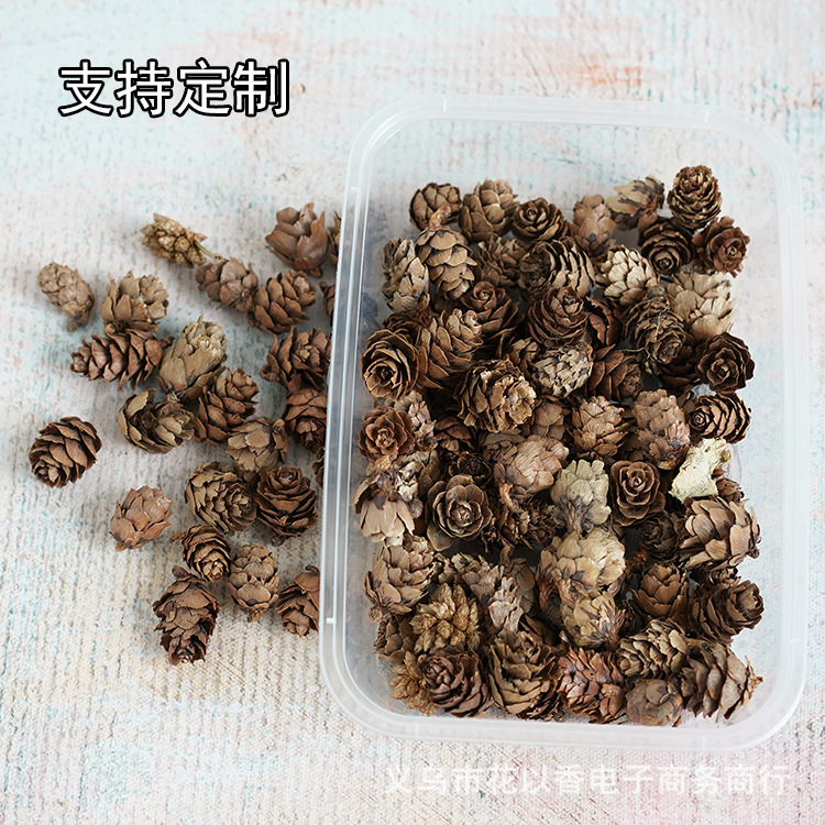 【迷你小松果】diy手工花环干花配材料包圣诞节搭配烛台灯具装饰