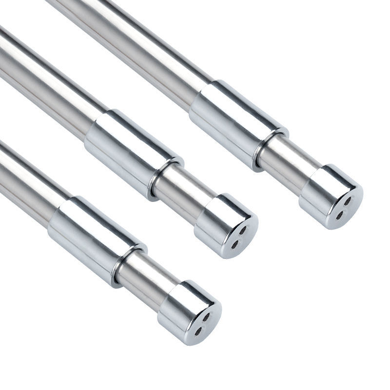 Armario percha varilla de acero inoxidable varilla telescópica armario percha varilla negrita Cruz varilla de perforación toda la casa muebles hardware