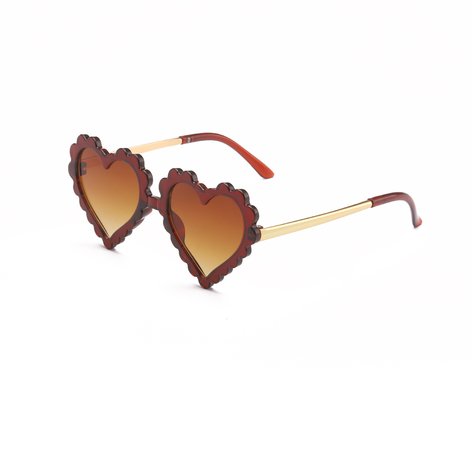 2021 nueva moda amor metal gafas de sol para niños personalidad fresca moda niños bebé gafas de sol 2950