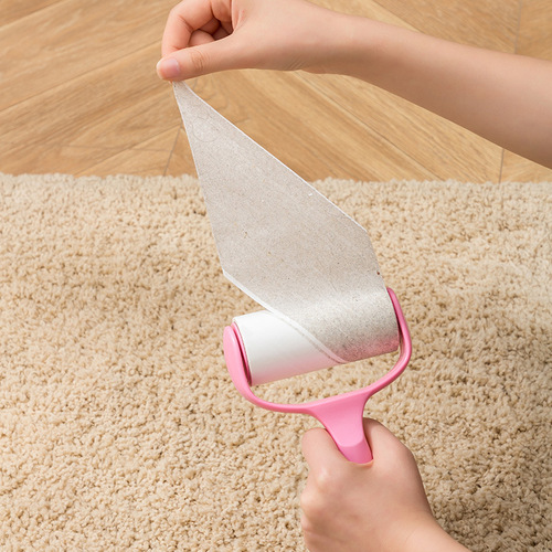 Reusable hair remover adhesive roller lint remover for clothes hair removal paper roll lint absorber wholesaler