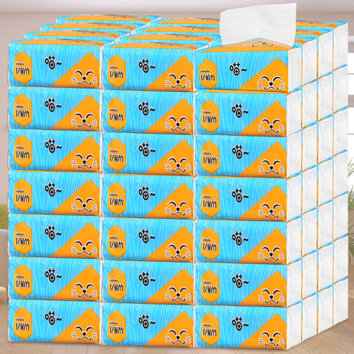 40 packs of wood pulp tissue paper household affordable full box paper towel toilet paper wholesale napkin facial tissue