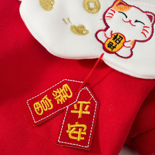 Pet Clothes Puppy New Year Sweater Autumn Corgi Bichon Small Dog Cat Biped Clothes Autumn Winter Clothes Wholesale