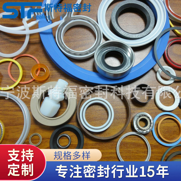 厂家批发四氟密封圈轴用氟胶橡胶密封件四氟法兰垫片四氟杂件