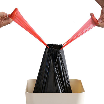 Drawstring disposable bag Closing Garbage bag color Wearing rope disposable bag thickening Distribution Connection