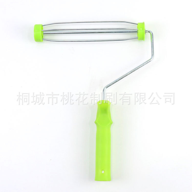 厂家直销美式滚筒支架塑料手柄滚筒刷滚芯铁支架建材工具刷滚刷杆