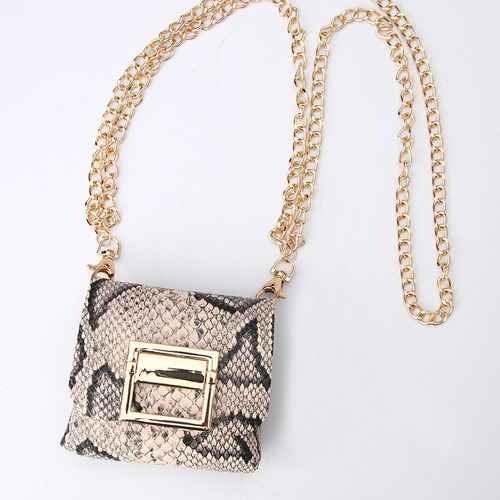 Fashionable Women's Belt Gold Chain Small Bag Shoulder Bag Detachable All Seasons Decorative Belt Bag