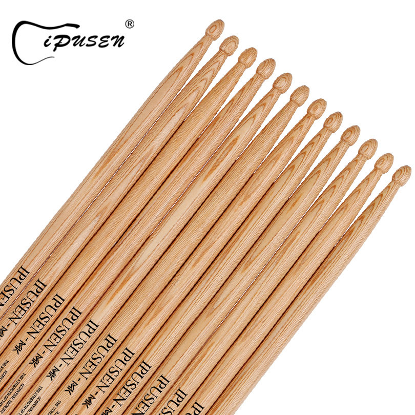 Ipusen tambor conjunto tambor palo 5A baqueta 7A roble Americano niños práctica tambor martillo tambor palo