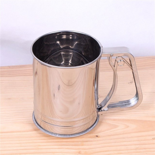 Baking tools semi-automatic single-layer flat bottom flour sifter hand-held flour sifter hand-pressed flour sifter promotion