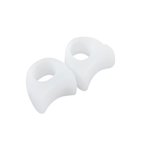 Supply of four seasons single hole white toe separator SEBS silicone thumb valgus corrector wholesale