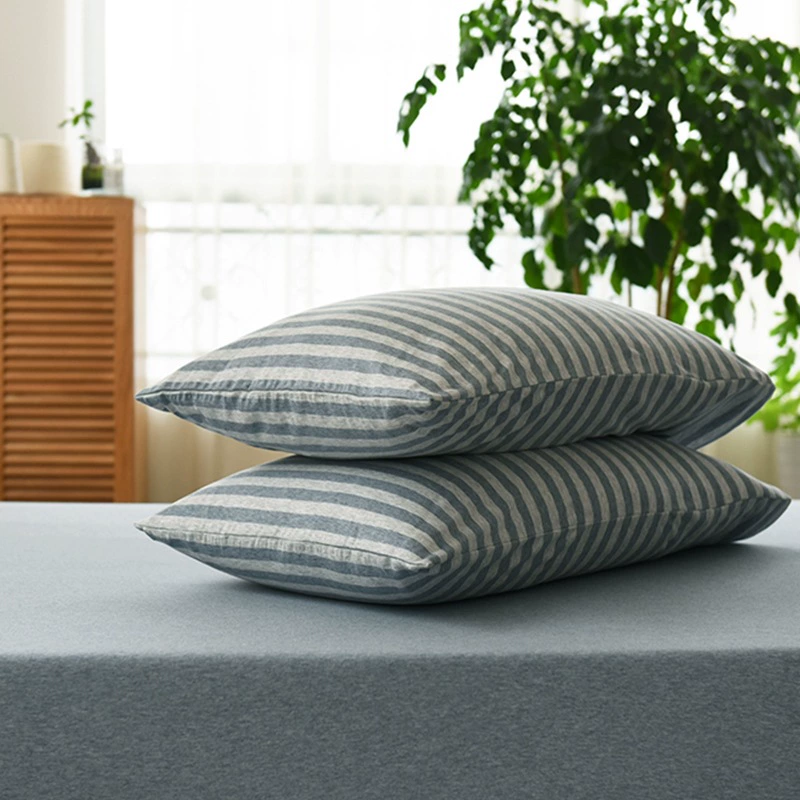 Хороший Тианжу Хлопковая наволочка без принта в японском стиле, пара чехлов, наволочка для одного человека, Трикотажная хлопковая наволочка