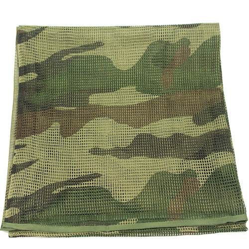 Special Forces CS tactical mesh scarf, outdoor sports chicken camouflage large mesh scarf, field army fan camouflage mesh scarf