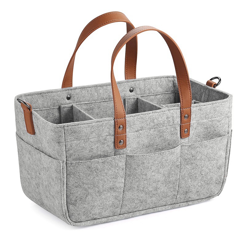 multi-function Mummy Bag portable felt Storage reticule Car Bag lady travel Wet diapers Diaper
