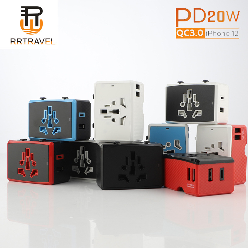 新款pd转换插头小尺寸的高功率转换插头快充旅行插座万能转换插头
