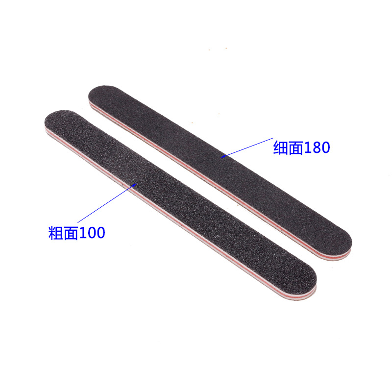Lima de uñas negro de doble cara recta núcleo rojo Eva tira de pulido de uñas papel de lija tira de pulido de uñas HERRAMIENTA DE MANICURA