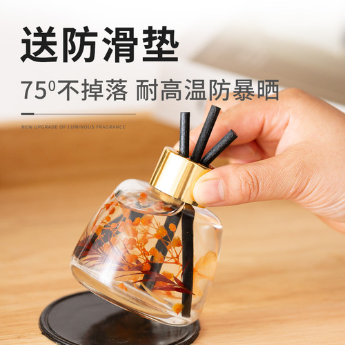 120ml car aromatherapy ornaments, long-lasting light fragrance, seat-mounted car interior decoration fragrance, women's fireless aromatherapy wholesale