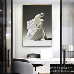 Decorative painting photo frame hallway with frameless painting customized canvas hotel restaurant home decoration tooling mural