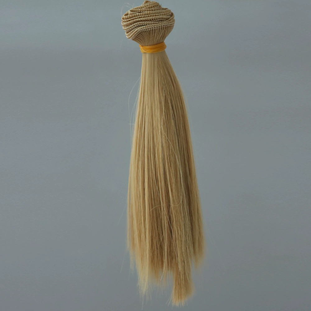 Волосы для кукол (Юэянг) для BJD/SD/OB11 — 15 см прямые, высокотемпературные, шелк, валок 1 м