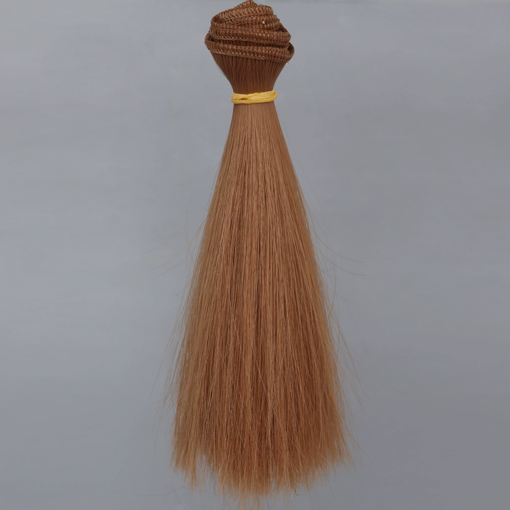 Волосы для кукол (Юэянг) для BJD/SD/OB11 — 15 см прямые, высокотемпературные, шелк, валок 1 м