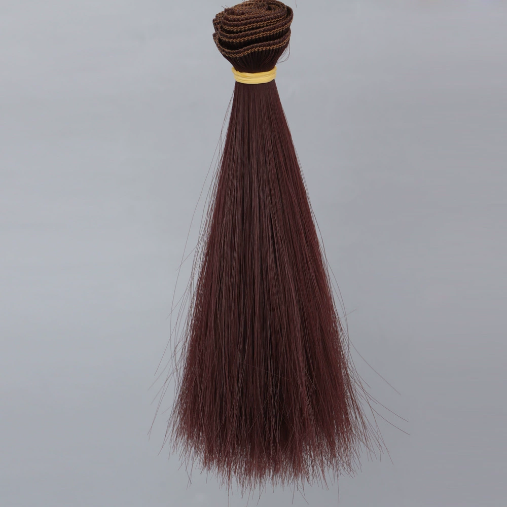 Волосы для кукол (Юэянг) для BJD/SD/OB11 — 15 см прямые, высокотемпературные, шелк, валок 1 м
