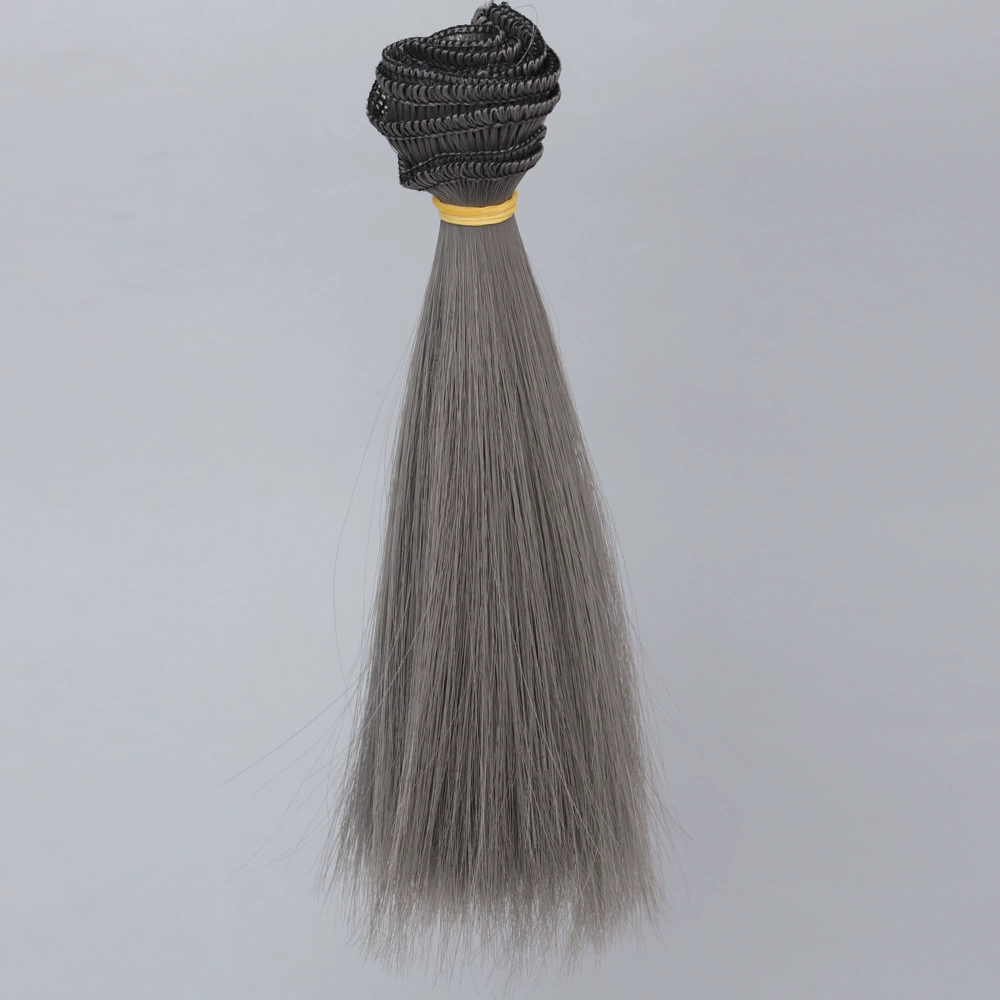 Волосы для кукол (Юэянг) для BJD/SD/OB11 — 15 см прямые, высокотемпературные, шелк, валок 1 м