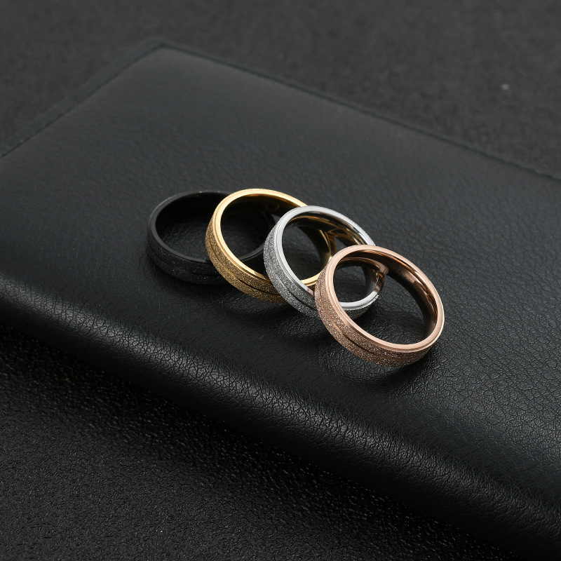 Herren Ring Aus Edelstahl Stapelbar Mattes Design Paar Ring_voghion.com