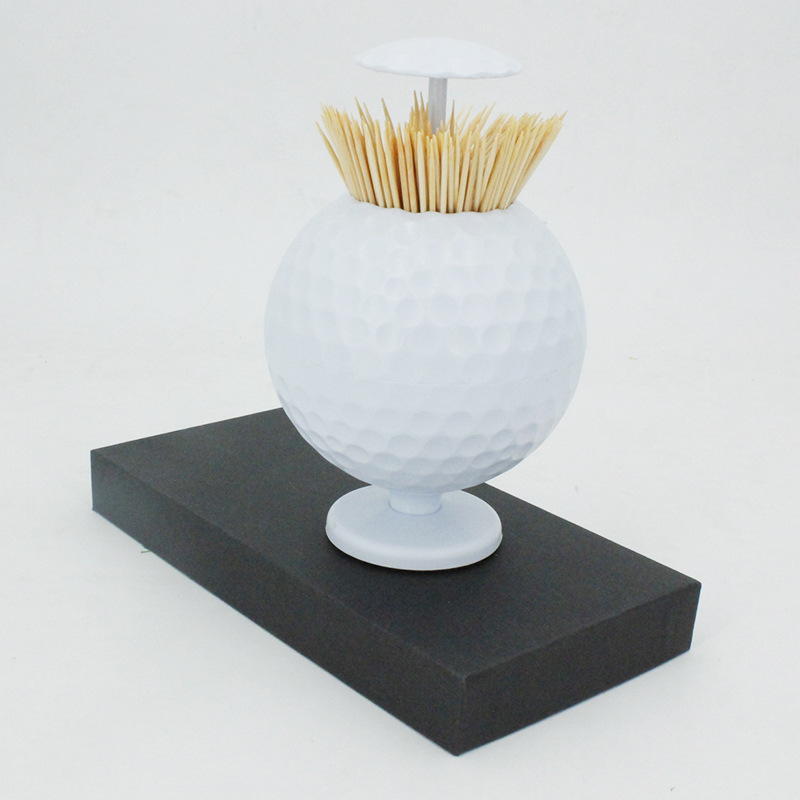 Fuente de fábrica al por mayor regalo de golf palillo de dientes de simulación titular de la decoración de escritorio de golf periférica transfronteriza venta caliente