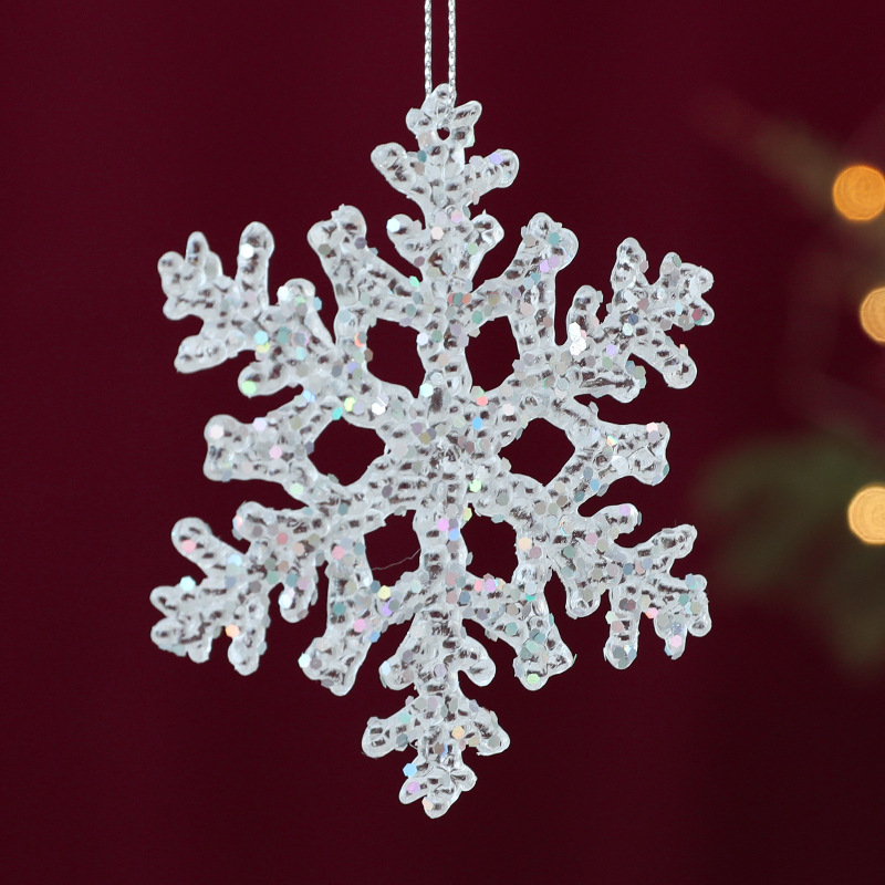 Adornos navideños de acrílico transparente con forma de reno, colgantes decorativos para árboles de Navidad, suministros de decoración para escenas navideñas, venta al por mayor.