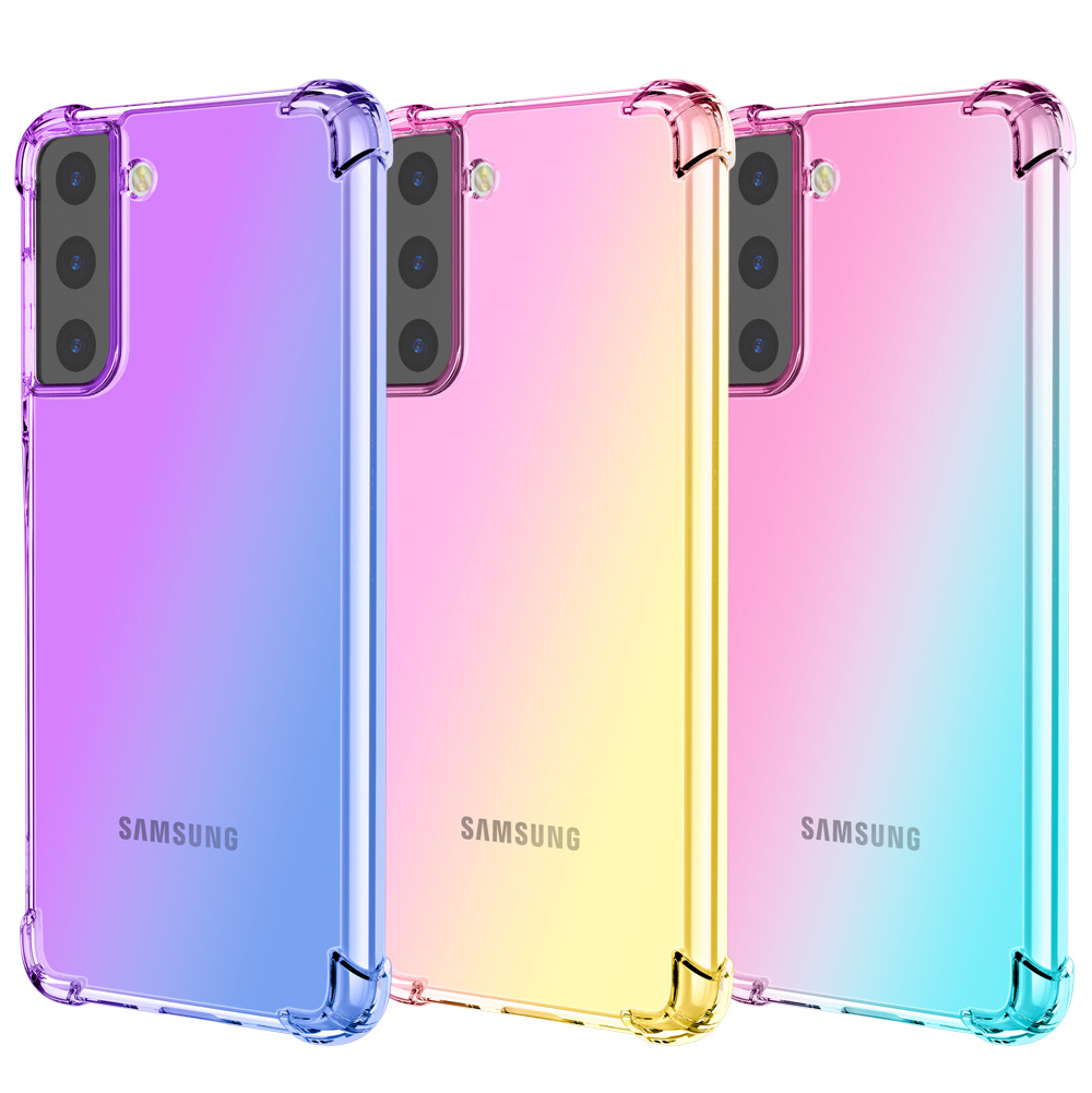 Samsung S24FE phone case galaxyS24ultra four corners S23FE drop-proof phone case S22 gradient applicable