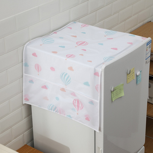 Household single-door dust-proof and dust-proof cloth art refrigerator cover storage bag refrigerator cover hanging bag