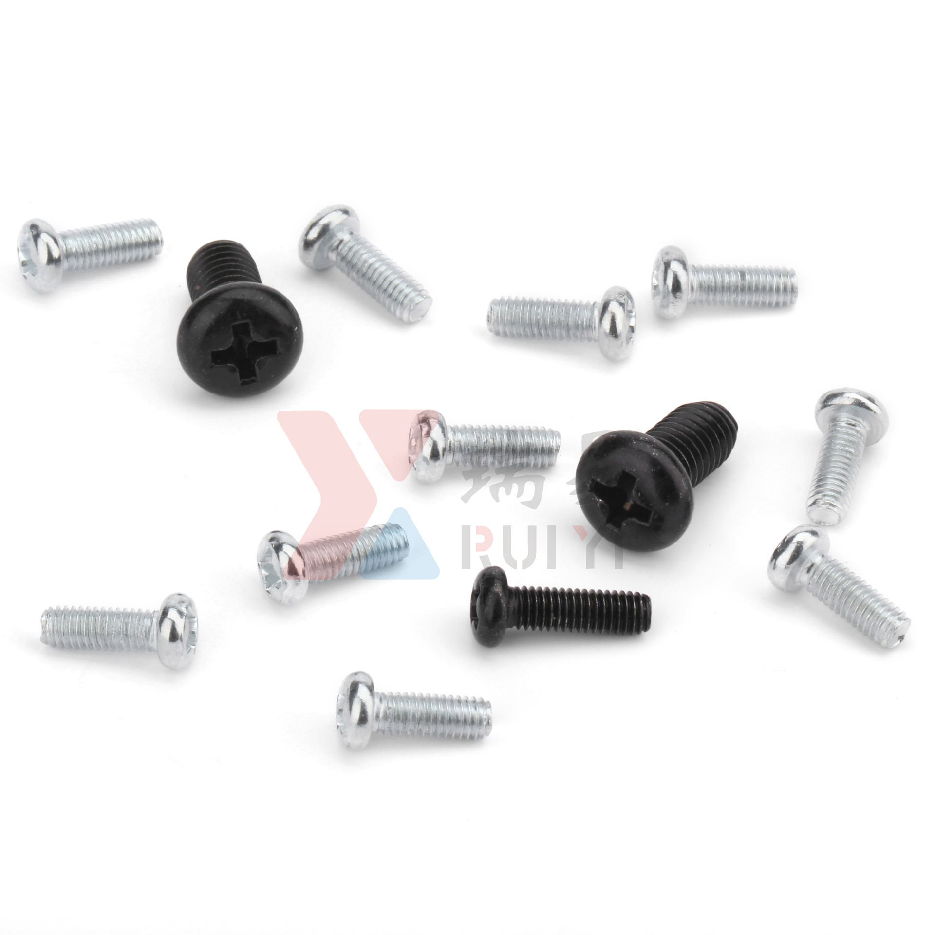 公制美制铁镀锌圆头十字螺丝盘头十字螺钉镀镍圆头机丝2#M2M2.5M3