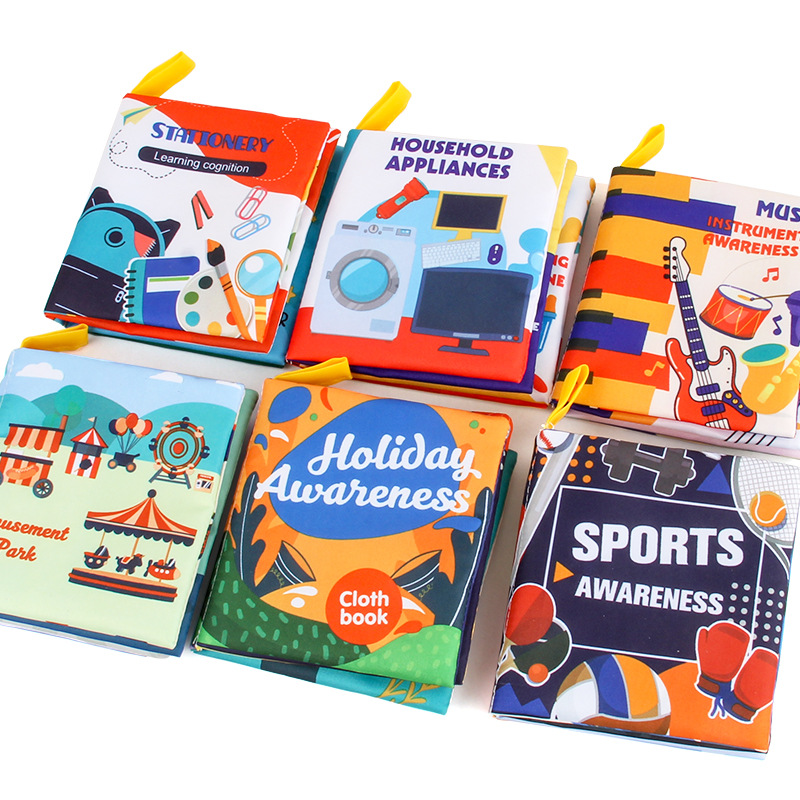 Nuevo bebé tridimensional educación temprana libro de tela cognitiva traje de papel a prueba de lágrimas bebé libro de tela juguetes para niños transfronterizos image 3