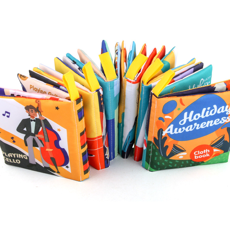 Nuevo bebé tridimensional educación temprana libro de tela cognitiva traje de papel a prueba de lágrimas bebé libro de tela juguetes para niños transfronterizos image 6